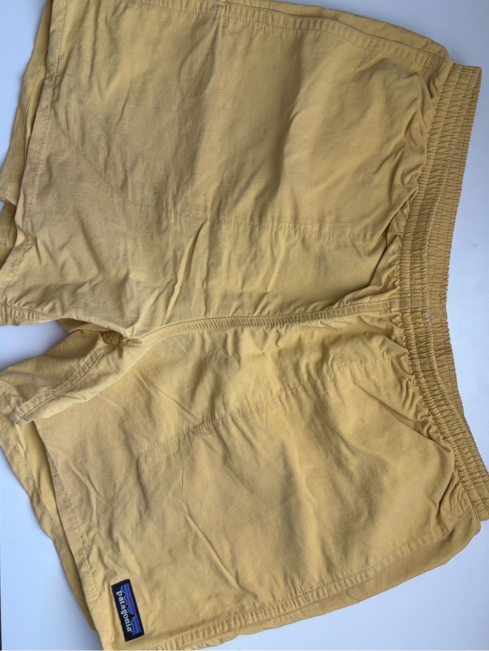 Patagonia Men's Pale Yellow Baggies Shorts - 5” Inseam
